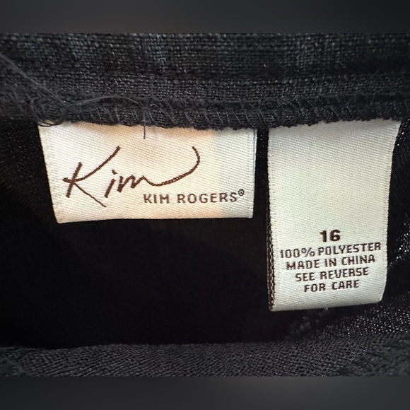 Kim Rogers 3 Piece Suit Black Jacket and Pant Leopard Print Skirt Size 16 - Picture 7 of 8